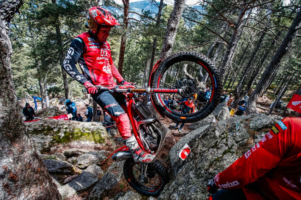 Jaime Busto in actie op zijn GASGAS tijdens een TrialGP wedstrijd